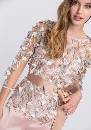 Top C/Fiori 3d Alba Conde 3302 731